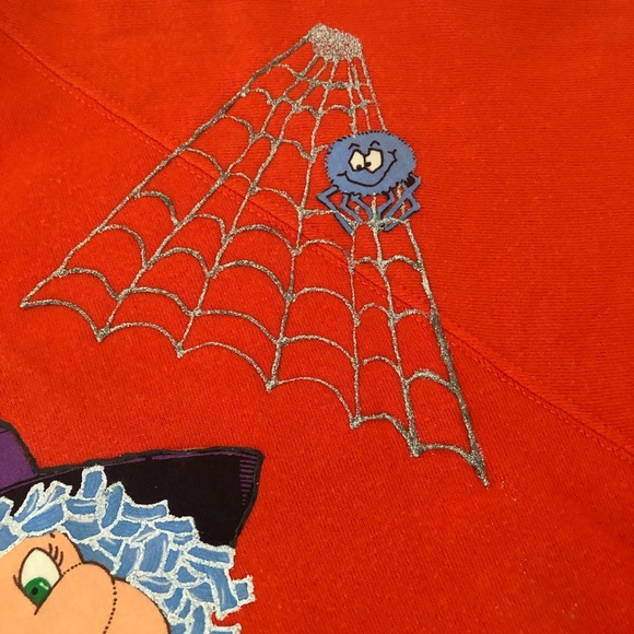 Vintage Jerzees Halloween Witch Cat Crewneck Sweatshirt - Picture 3 of 11